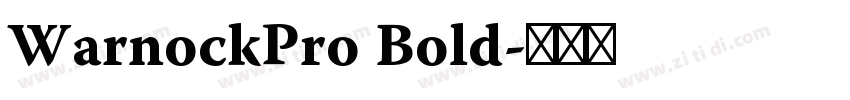 WarnockPro Bold字体转换